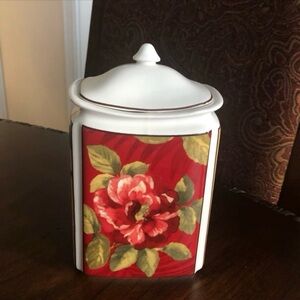 222 Fifth Porcelain Belize Canister with Lid - Medium